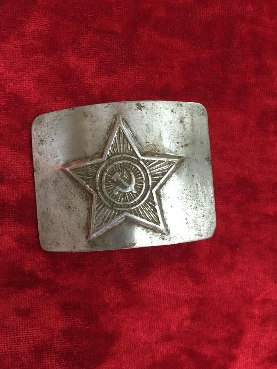 Бляха звезда "серп и молот", материал сплав.