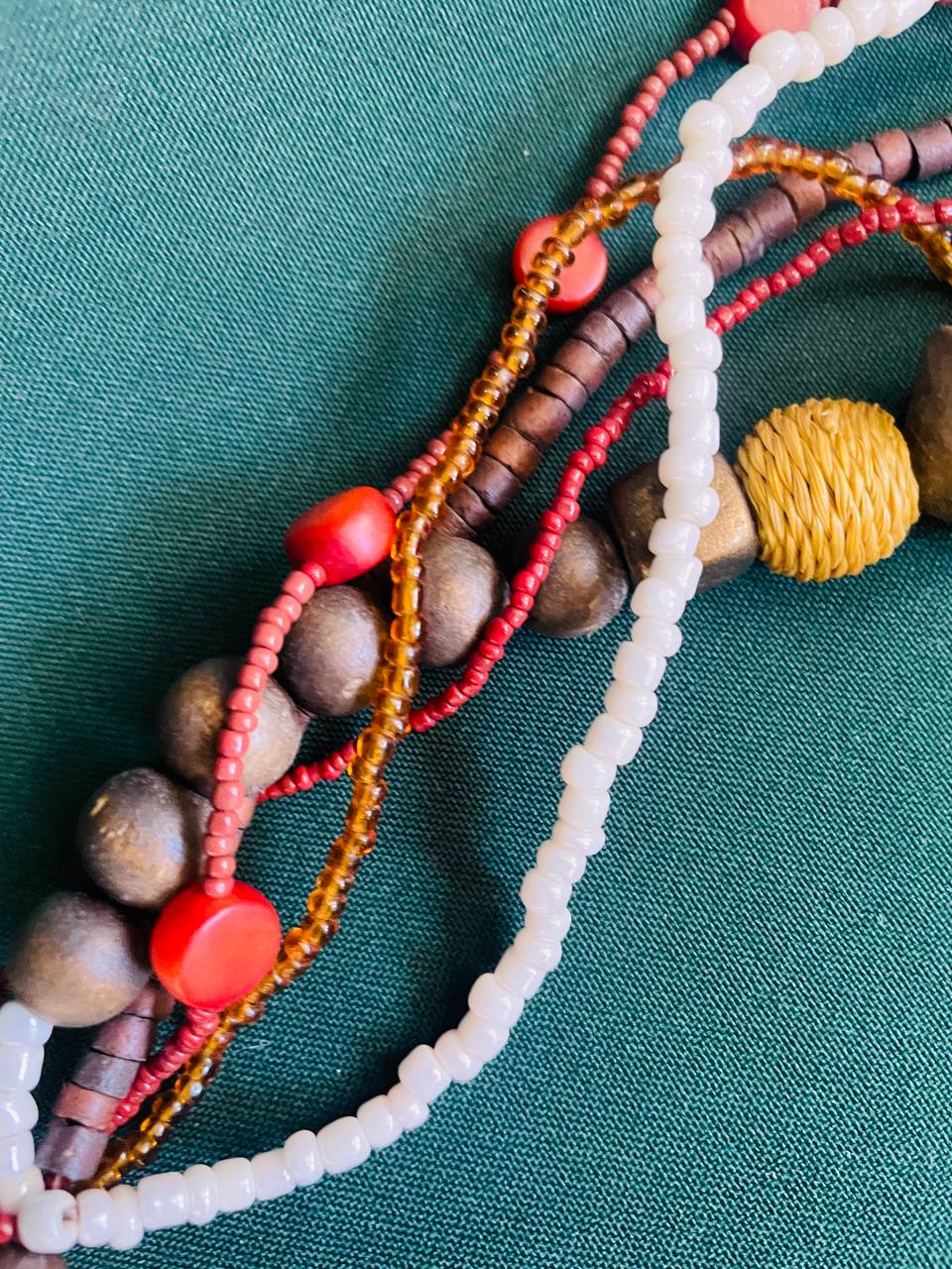 Бусы континентальные, ручная работа.