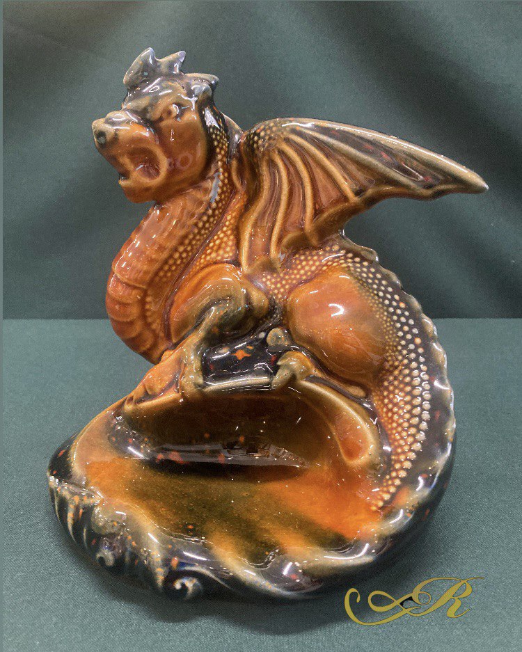 Пепельница " Дракон" Керамика. СССР.