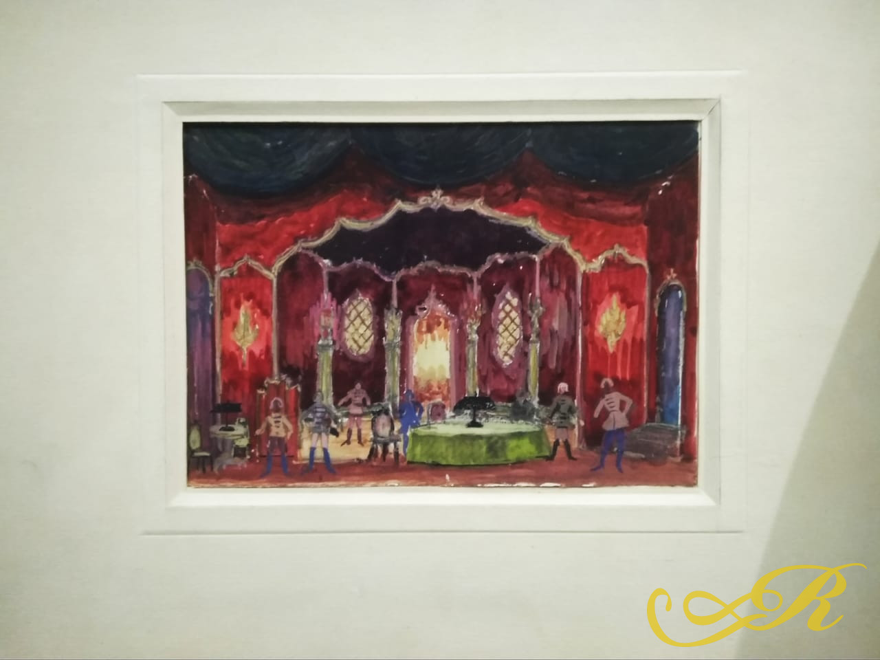 Картина " Декор к спектаклю Пиковая дама" 1950г.бумага\гуашь Художник: Спиранский Петр Тихонович