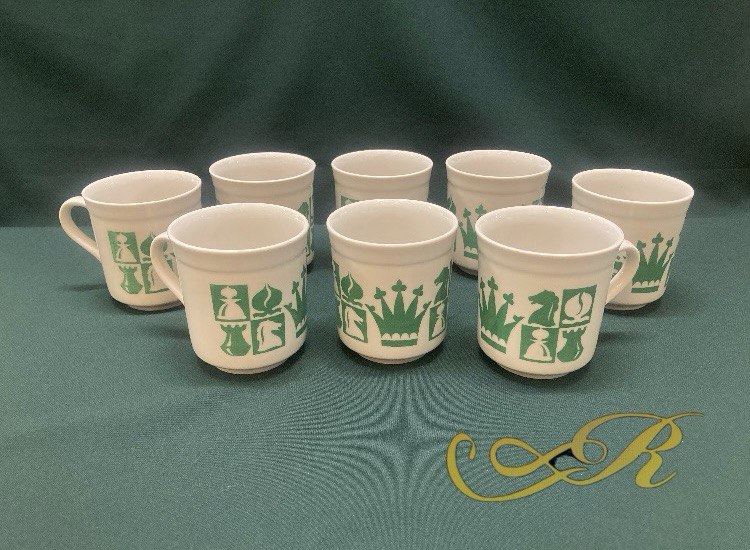 Фарфоровые бокалы " Шахматы" Дулево. Новые.