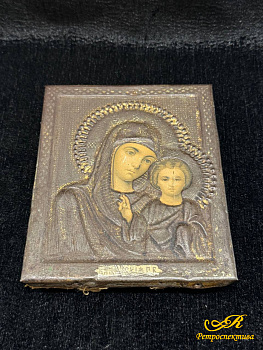  Икона Казанская Божия Матерь, жако, прокат печать Москва, конец XIX начало ХХ.