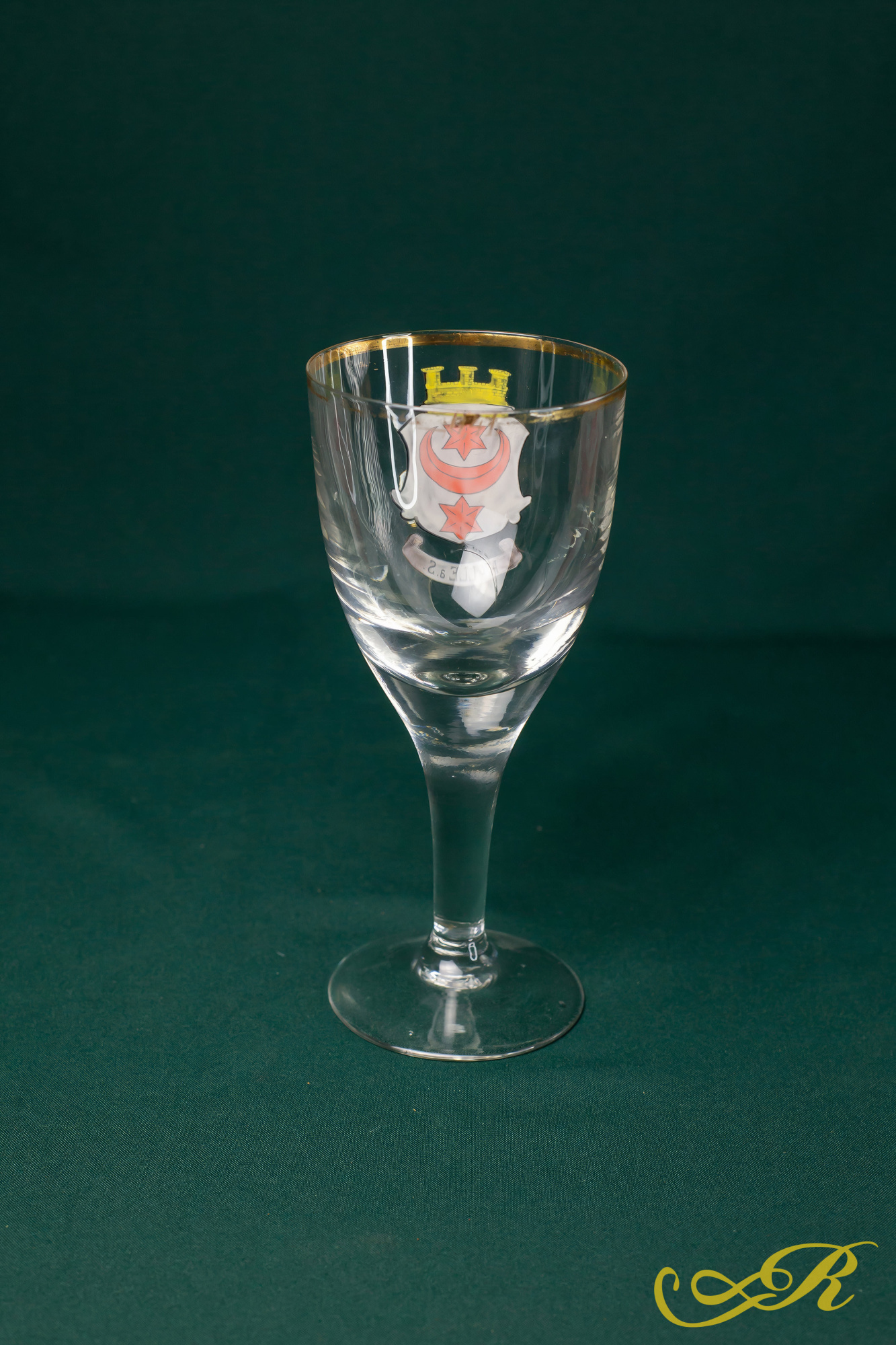 Стеклянный бокал  "HALLE a.S" Германия. Винтаж. 