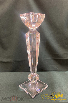 Подсвечник хрустальный. Богемия.