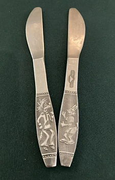 Нож детский, столовый. " Ну погоди!" 6 шт. 17 см. Нержавейка.