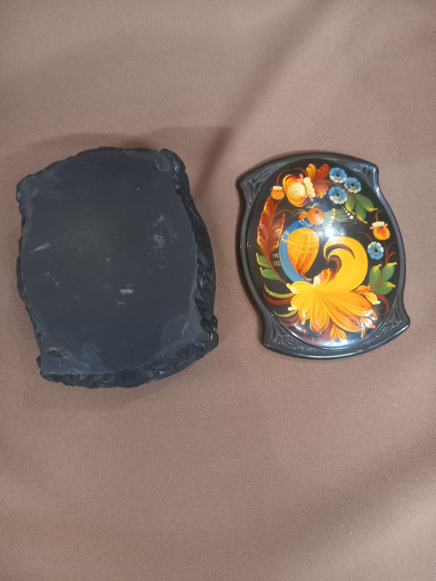 Шкатулка, пластик, живопись. СССР.