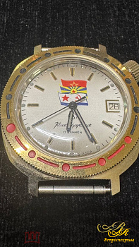 Часы наручные "Командирские", механические, 12 камней, на ходу.