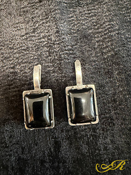 Винтажные серьги СССР, серебро 925 пр, агат