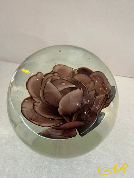  Антикварное пресс-папье с цветком. Конец ХIХ- начало ХХ века