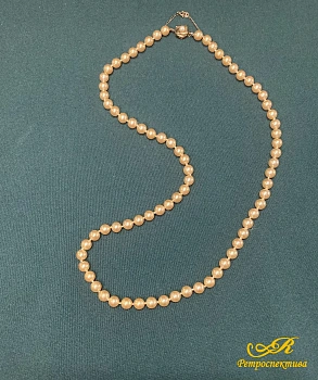 Бусы из искусственного , золотого жемчуга. Majorca Испания.