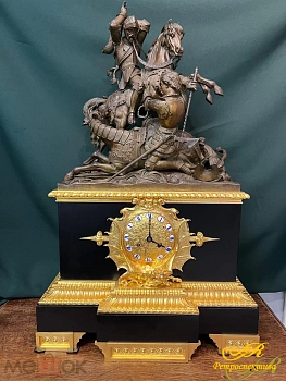 Парадные каминные часы фирмы Deniere Paris XIX век.