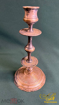 Подсвечник Варшава серебрение, латунь, высота 22 см, клеймо