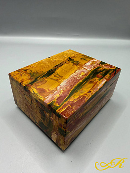 Шкатулка сибайская яшма (Пикассо), бронза. 