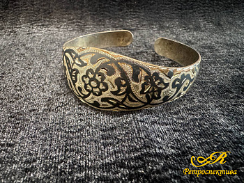  Браслет из серебра,875 пр. чернь, вес 18.2 гр